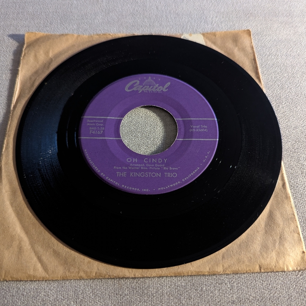 The Kingston Trio The Tijuana Jail 45 Vinyl Record